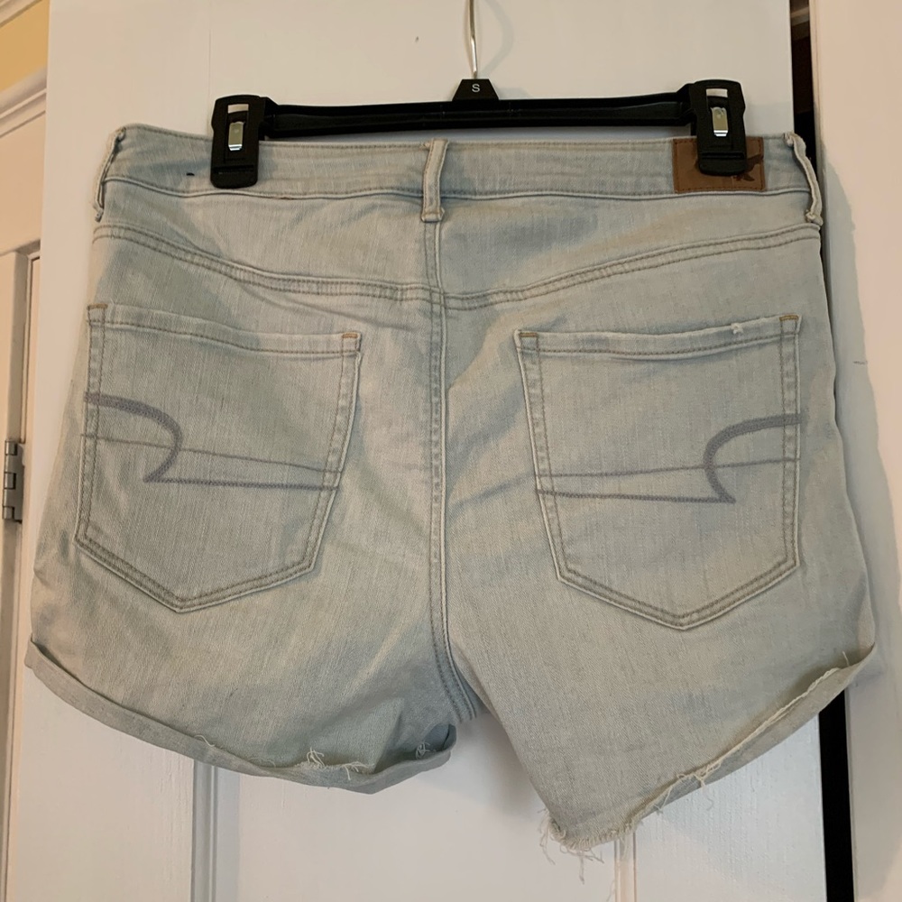 American Eagle, ripped denim  jean shorts, size 10